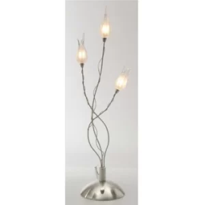 image of Linea Verdace Veneto 3 Light Table Lamp Satin Nickel