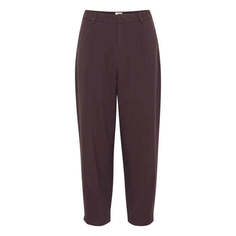 Image of Kaffe Womens cropped chino trousers KAFFE Merle Marron Female 44