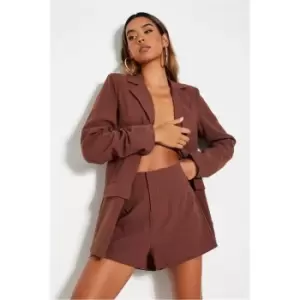 Image of I Saw It First Chocolate Linen Tailored Shorts - Brown