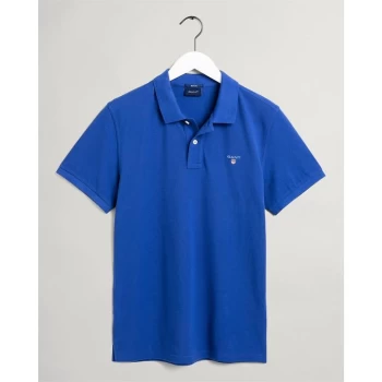 Gant Original Pique Short Sleeve Polo Shirt - College Blue436