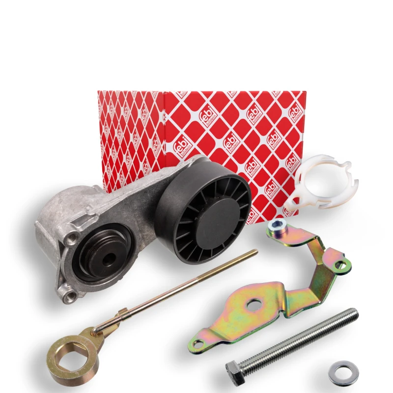 Image of FEBI BILSTEIN 06418 Tensioner with fastening/mounting material Belt Tensioner,v-ribbed belt (541)