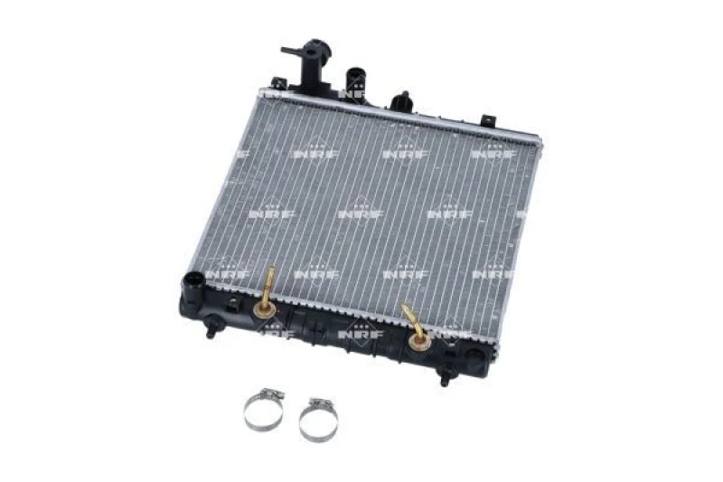 Image of NRF 53256 Engine radiator EASY FIT Brazed cooling fins, Aluminium, with mounting parts Aluminium Radiator,engine cooling (470)