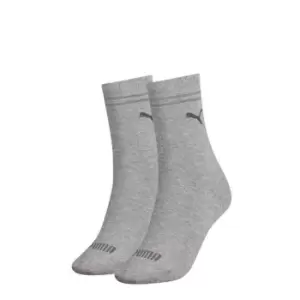 image of Puma 2 Pack Classic Socks Womens - Grey