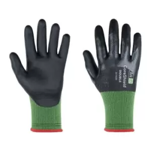 Image of Schnittschutzhandschuhe Coreshield Double 24-7D28B Gr.9/L schwarz/grun PSA II