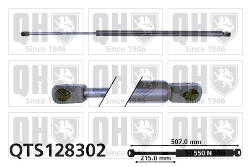 Image of QUINTON HAZELL Tailgate strut QUINTON HAZELL QTS128302
