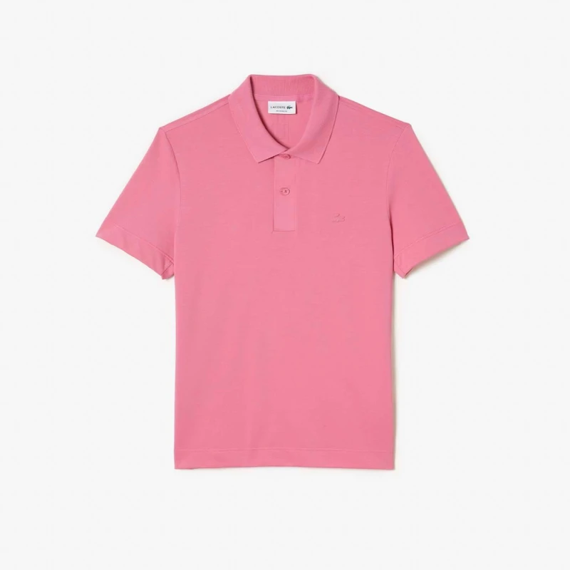 Image of Lacoste Regular Fit Movement Piqu Polo Shirt - Pink Pink XS