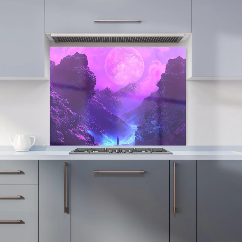 Image of Designer Kitchen Splashbacks Elena Sable: 00040 Kitchen Splashback Size: 600mm x 750mm Multicolor Unisex 600mm x 750mm