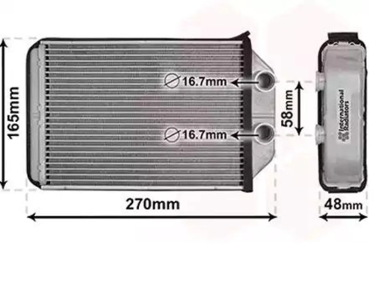 Image of VAN WEZEL 03006393 Heat Exchanger Heat Exchanger,interior heating (467)