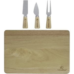 image of Viners Everyday Cheese Board Gift Set Stainless Steel