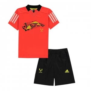 image of adidas Messi Football Set Infants Boys - Red/Black