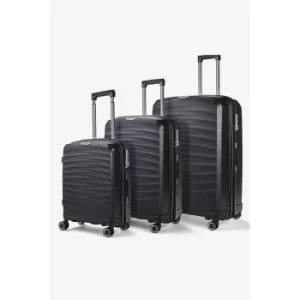 Image of Rock Luggage Sunwave NT00801 8 Wheel Charcoal Suitcase 3Pcs Set