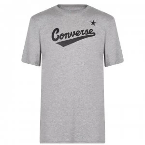 image of Converse Nova Logo T Shirt - Grey Heather