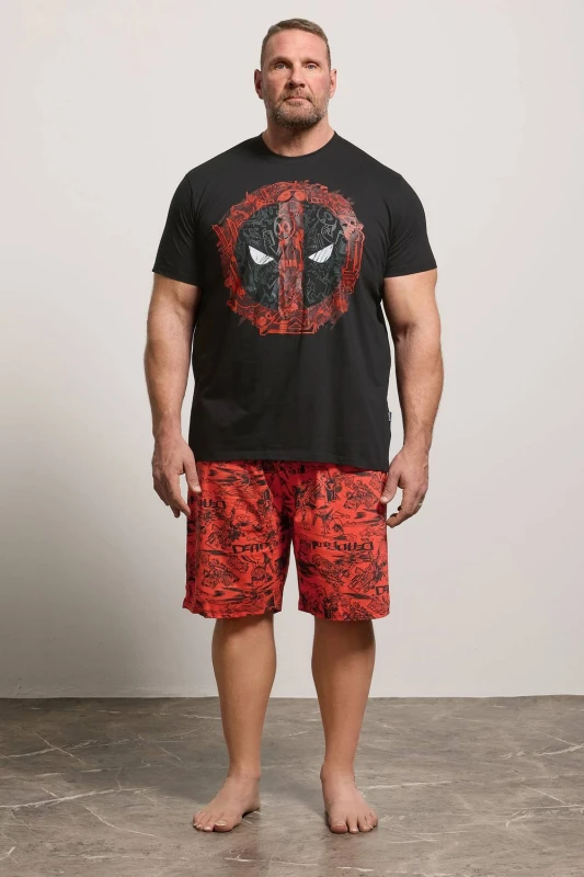 Image of BadRhino Mens Deadpool Pyjama Set Size: XL Multicolor Male XL