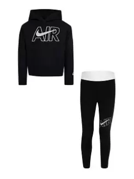 Image of Nike Younger Girls Air Po & Legging Set, Black, Size 5-6 Years, Women