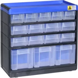 image of Allit 464600 Small parts container VarioPlus Pro 29/32 (W x H x D) 300 x 285 x 135mm Black, Blue