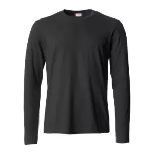 Image of Clique Mens Basic Long-Sleeved T-Shirt (3XL) (Black)