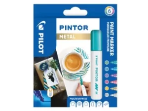 Image of Pilot Pintor Medium Bullet Tip Paint Marker 4.5mm Metallic Assorted Co