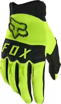 Image of FOX Dirtpaw CE Motocross Gloves, black-yellow Size M black-yellow, Size M