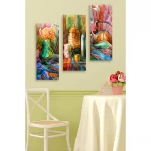 Image of MDF0007 Multicolor Decorative MDF Painting (3 Pieces)