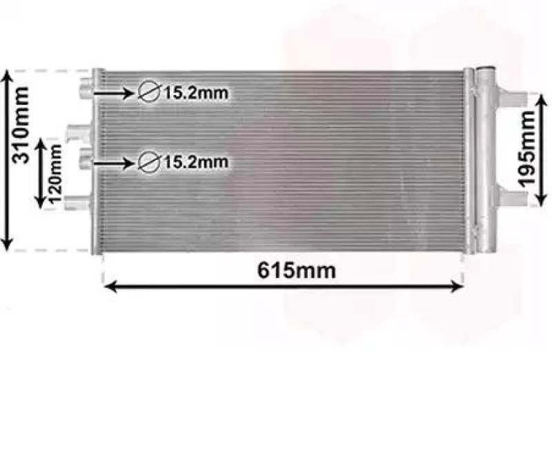 Image of VAN WEZEL 06015702 Condenser with dryer Condenser,air conditioning (448)
