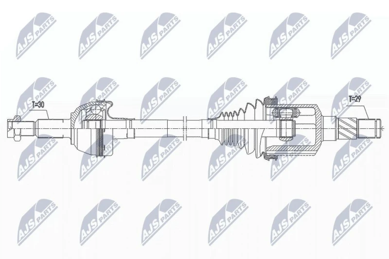 Image of NTY NPW-CH-116 Drive shaft Rear Axle Left Drive Shaft (13)