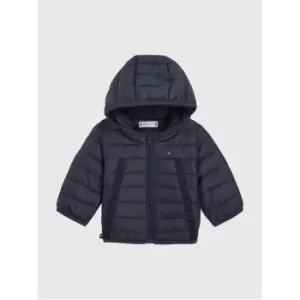 Image of Tommy Hilfiger Baby Monotype Tape Puffer - Blue