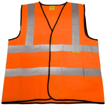 image of Worksafe 9812M Hi-Vis Orange Waistcoat (Site and Road Use) - Medium