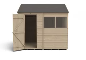 Image of Forest Garden 8 x 6ft Reverse Apex Overlap Pressure Treated Shed