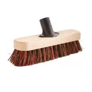 image of Elliott Stiff Deck Scrub with Stick, 22cm, Brown