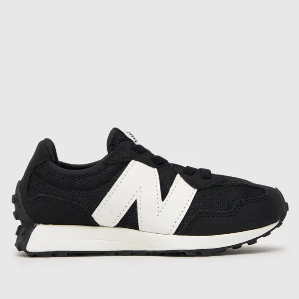 Image of New Balance Black & white 327 Junior trainers Black/White UK 13 (EU 32)