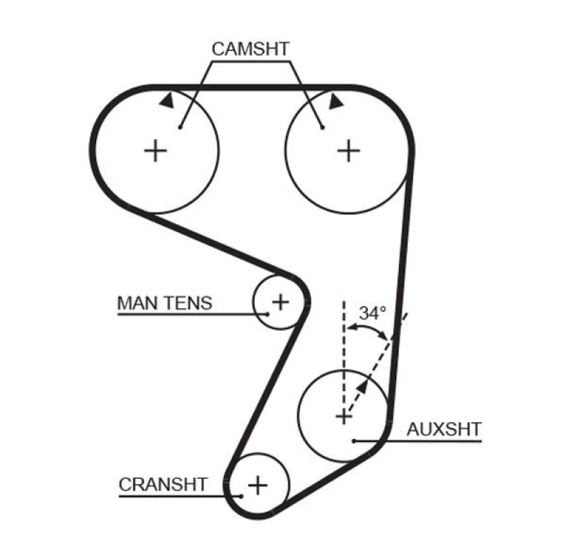 Image of GATES Timing Belt GATES 5004