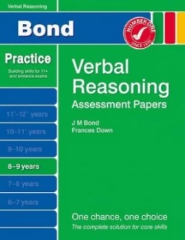 Image of Bond Assessment Papers Verbal Reasoning 8-9 Yrs by Frances down Book