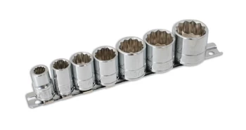 image of Laser Tools 3474 Socket Set - Whitworth 3/8"D 7pc Chrome Vanadium