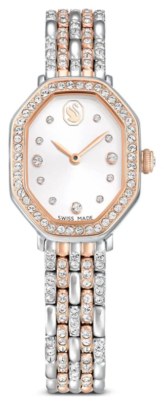 Image of Swarovski 5715521 Dextera Octagon (23mm) Silver Sunray Dial Watch
