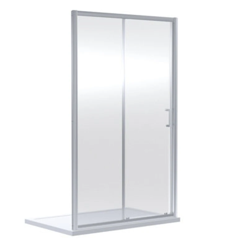 Image of nuie Rene 1900 x 1000mm Sliding Shower Door - Chrome, Silver SMSL10-E6