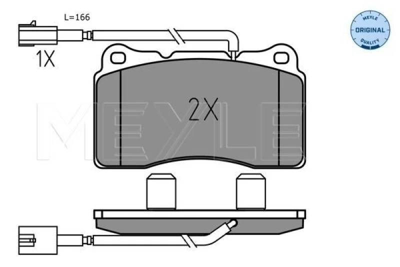 Image of Brake pad set MEYLE 025 237 5716