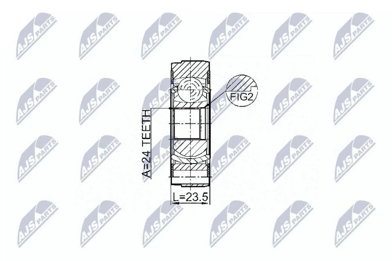 Image of NTY Drive shaft coupler NTY NPW-VV-004