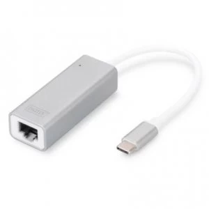 Image of Digitus DN-3024 cable interface/gender adapter USB 3.0 Type C RJ 45 Aluminium