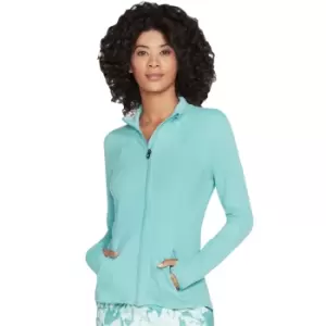 Image of Skechers Womens Go Walk Wear Mesh Mock Neck Athletic Jacket Medium