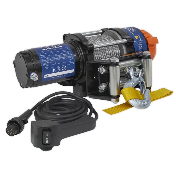 Image of Sealey ATV1135 ATV/Quad Recovery Winch 1135kg Line Pull 12V