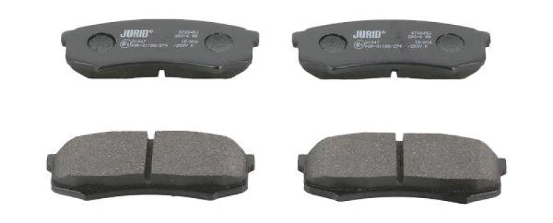 Image of JURID 572245J Brake pad set not prepared for wear warning indicator, without accessories Brake Pad Set,disc brake (402)