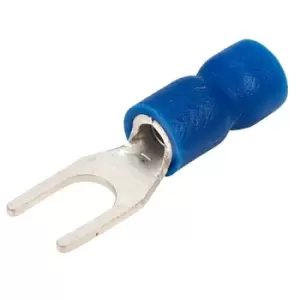 Image of TruConnect 4.0mm Blue 24A Fork Connector Pack of 100