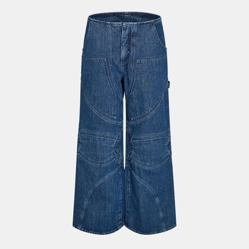 Image of Off White Womens Straight Leg Jeans Blue female 30 L32