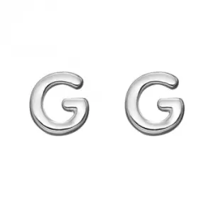 image of Initial G Sterling Silver Stud Earrings E6024