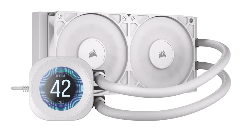 Image of Corsair NAUTILUS 240 RS LCD White All In One CPU Cooler - 240mm