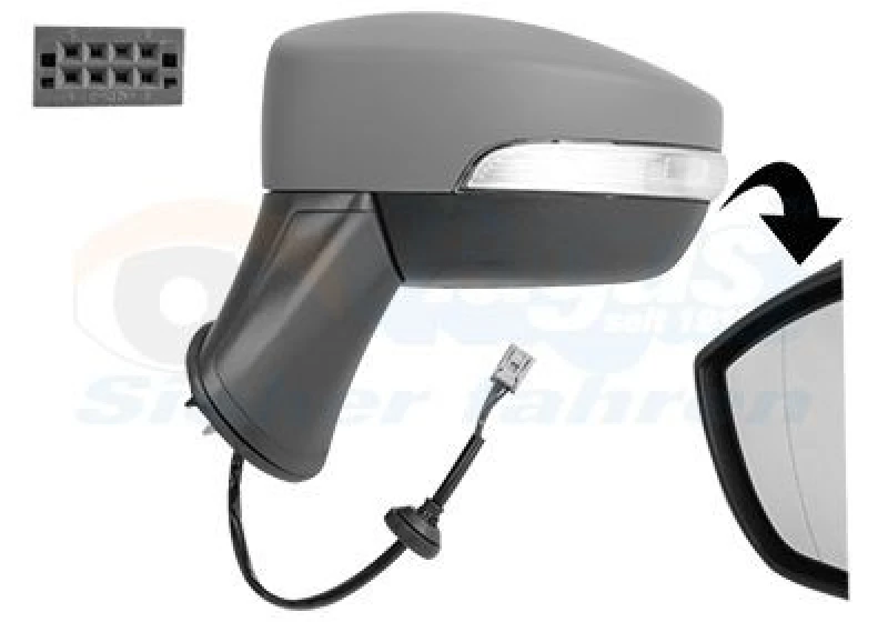Image of VAN WEZEL Wing mirror VAN WEZEL 1802807