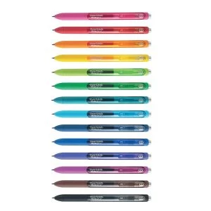 image of Paper Mate InkJoy Retractable Gel Pen 0.7mm Tip Width 0.35mm Line Width Assorted Colours Pack of 14 Pens