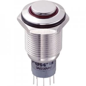 image of TRU COMPONENTS LAS2GQH 22ER12VSP Tamper proof pushbutton 250 V AC 3 A 2 x OnOn IP65 momentary