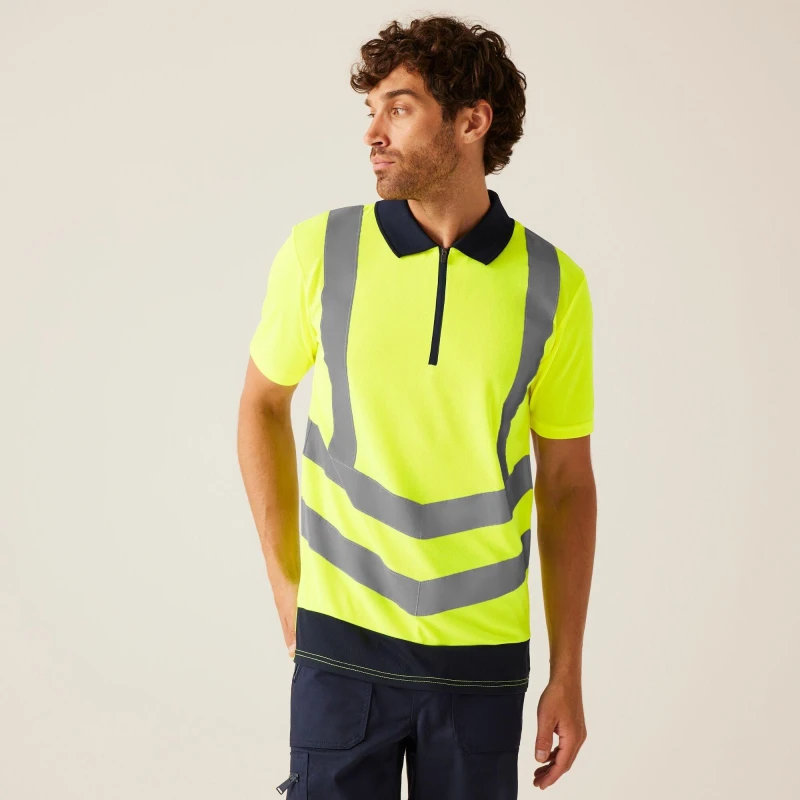 Image of Regatta Hi Vis Pro Workwear Polo Shirt - Yellow Yellow 2XL