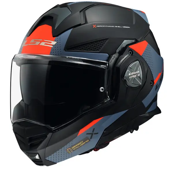 Image of LS2 FF901 Advant X Oblivion Matt Black Blue Modular Helmet Size L